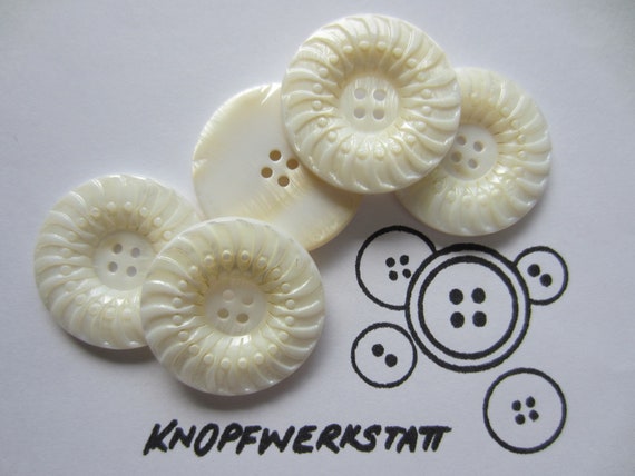 5 Mother-of-pearl Buttons 18.23 Mm or 28 Mm, Buttons, Costume Buttons,  Buttons, Sewing Button, Craft Button, Mother of Pearl, Mother-of-pearl  Buttons, Ornament 