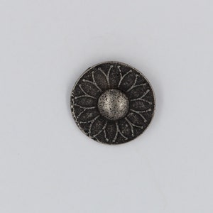 5 boutons métalliques 18 mm , boutons, boutons de costume, boutons, boutons, boutons, boutons, boutons, bouton de couture, bouton artisanal, mignon, bouton en métal, fleur image 2