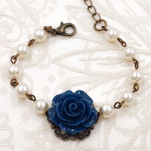 Blue rose bracelet sales