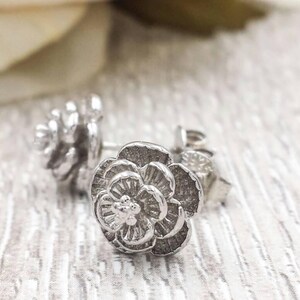 Esberry 925 Sterling Silver Rose Stud Earrings Hypoallergenic Flower