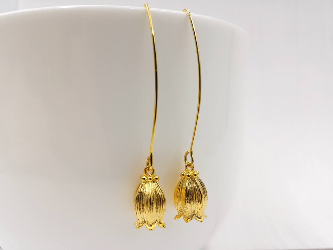 Boucles D'oreilles Pendantes Motif Botanique (fleurs, Feuilles, Tiges) - Style Vie - Neuf Sans Emballage
