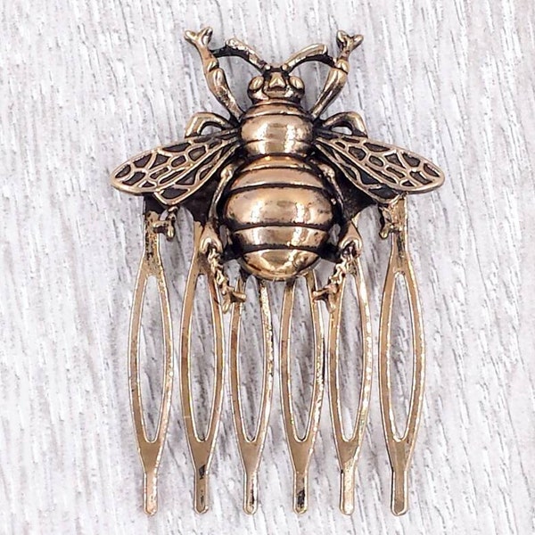 Bee Hair Comb Bumblebee Hair Comb Queen Bee Head Piece Bee Lover Forest Insect Woodland Garden Nature Inspired Hair Accessories Gift for Her