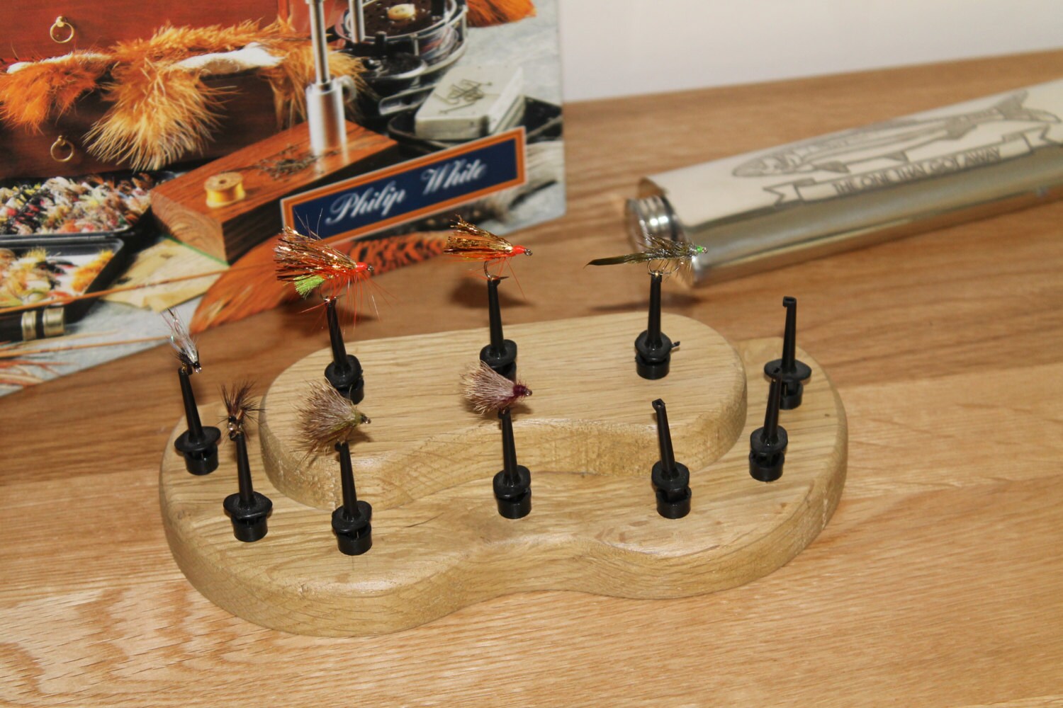 Solid Oak Fly display or fly drying station Etsy