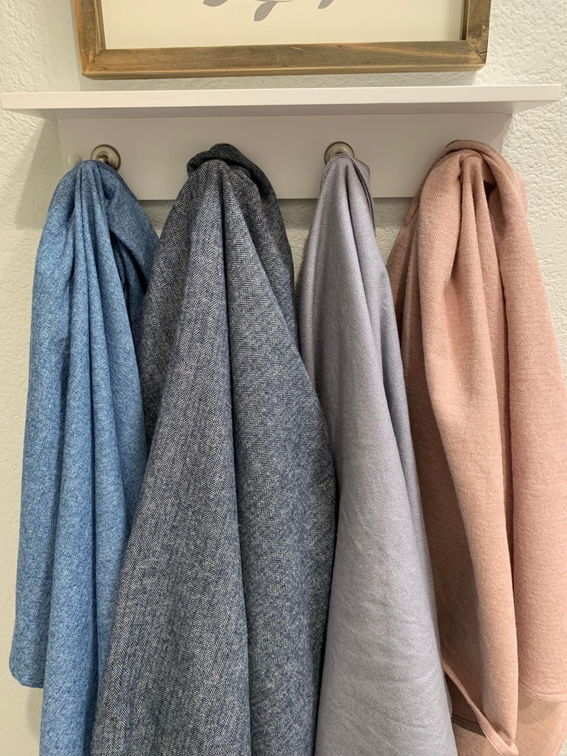 Herringbone Flannel Baby Blanket LARGE