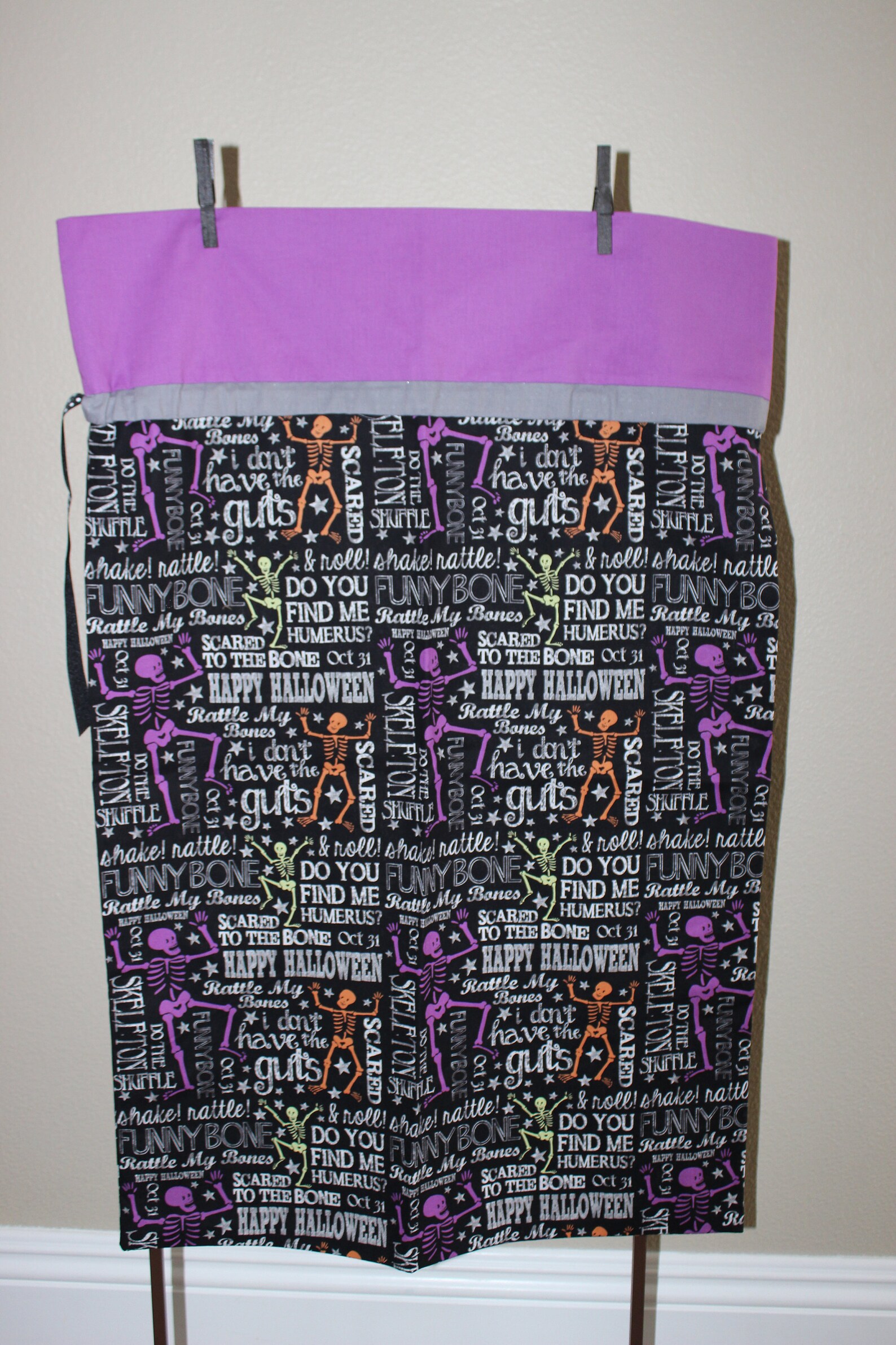 Trick or Treating Bag Funny Bones Drawstring Pillowcase Etsy