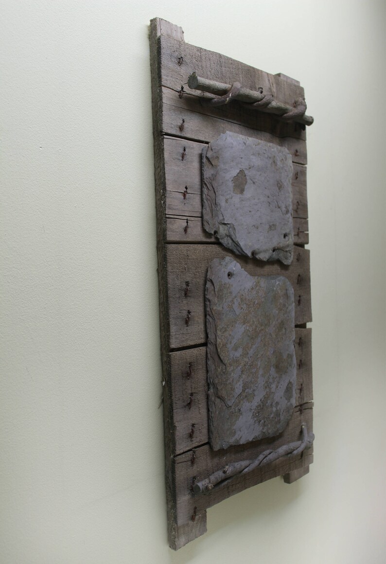 Rustic Wall Hanging Slate Chalk Memo Board Wall Decor Etsy