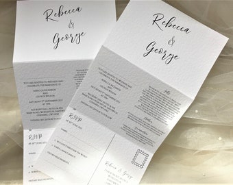 Burleigh Concertina Wedding Invitations - SAMPLE