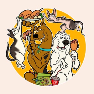 Custom cartoon pet portrait, hand-drawn digital Illustration, funny dog portrait, pet portrait from photo, pet lovers gift