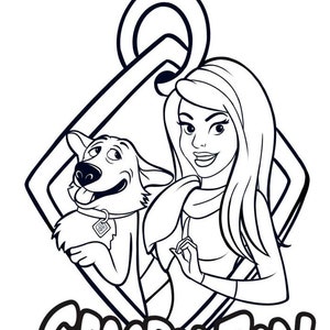 custom cartoon tattoo commission, pet with owner portrait INK, line art, digital illustration, black and white wall art digital download