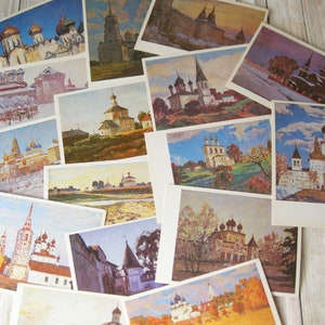Russian sculpture of the first half of XIX century.Full set of 16 postcards.1963 release. Set of postcards