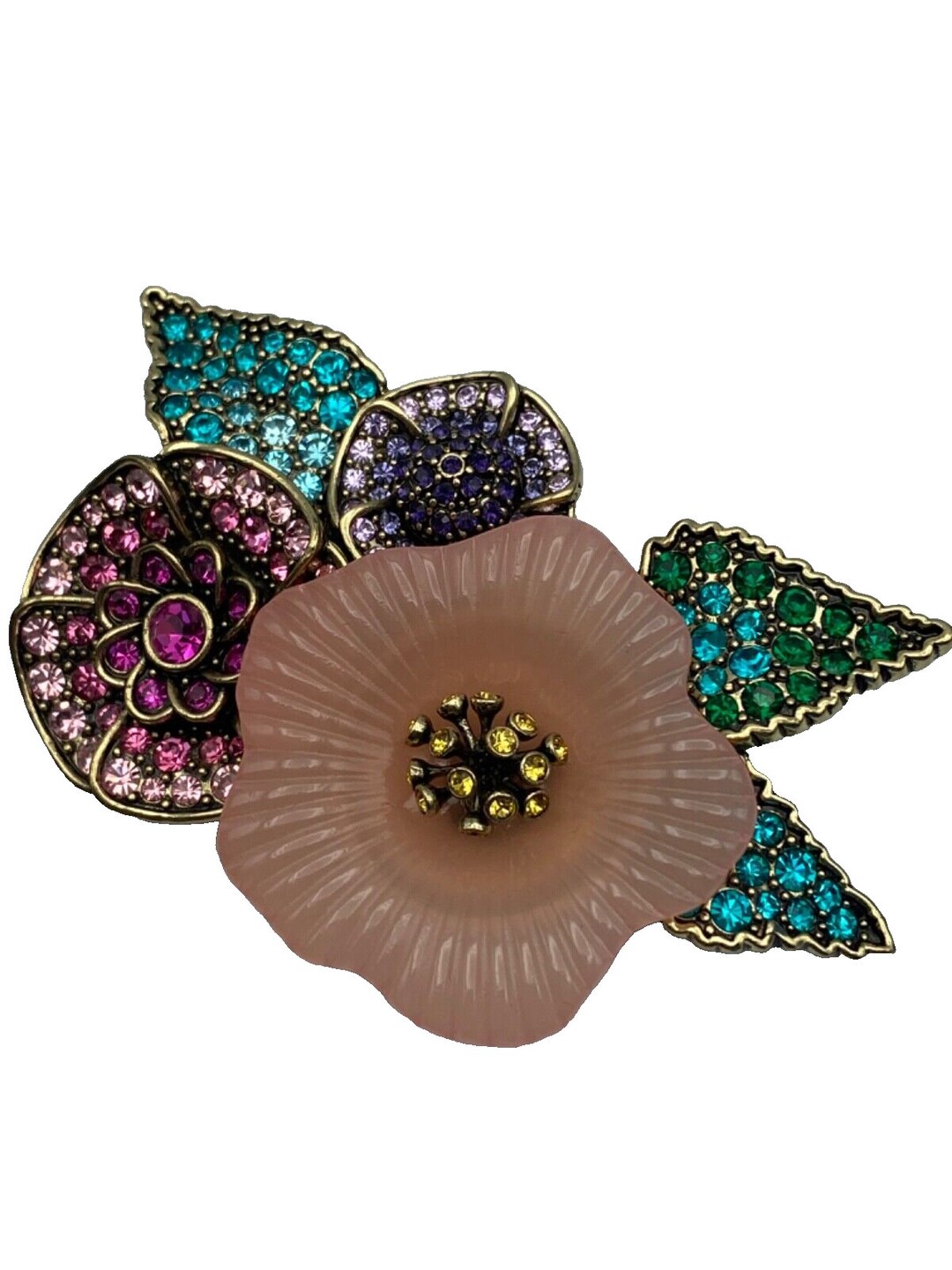 Spilla Heidi Daus A Fiori, Con Cristalli Swarovski, Ispirata A Mary Poppins Returns, Nuova Con Etichette