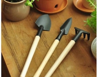 4 Pcs Set Mini Gardening Tools Shovel Spade Succulents In Flowerpot Claw Garden Tools With Handles,Bonsai Tools,Mini Gardening Tools,Gardening Tool Set