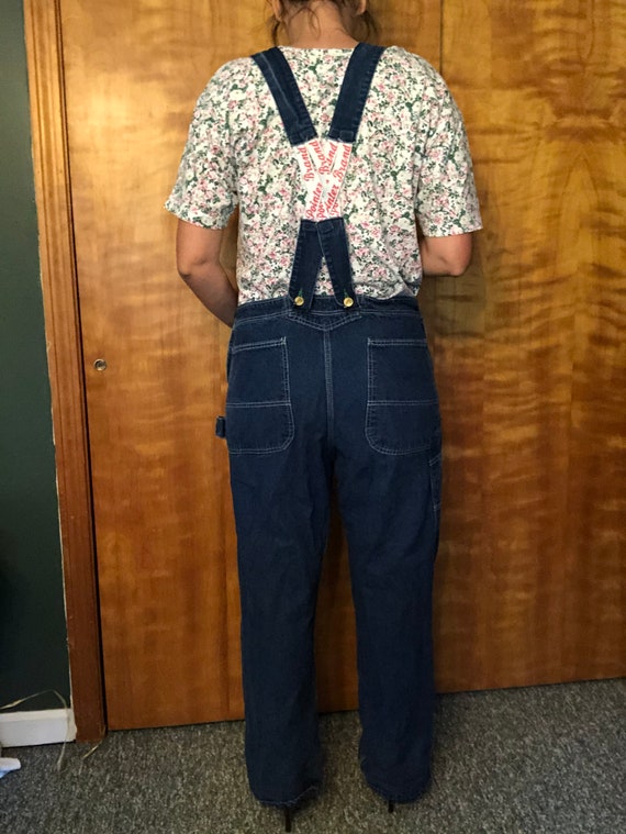Retro Denim Pointer Overalls, Vintage Blue Jean Ov
