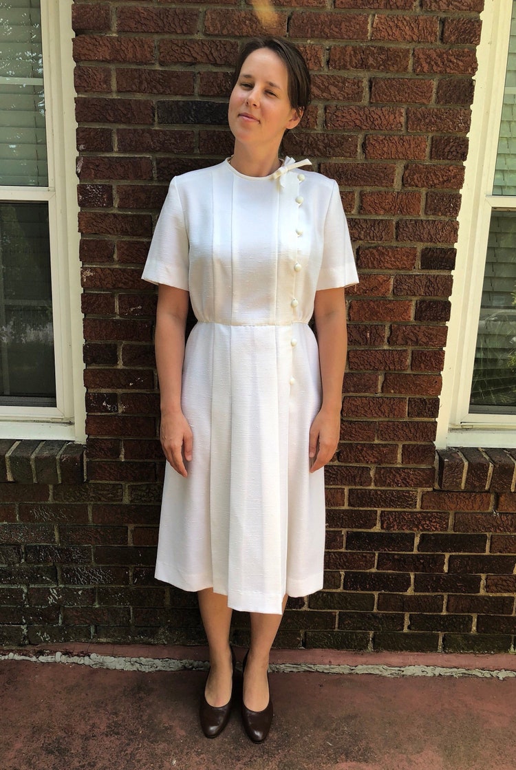 Available in 3 colors SALE Vintage Sixties White Dress