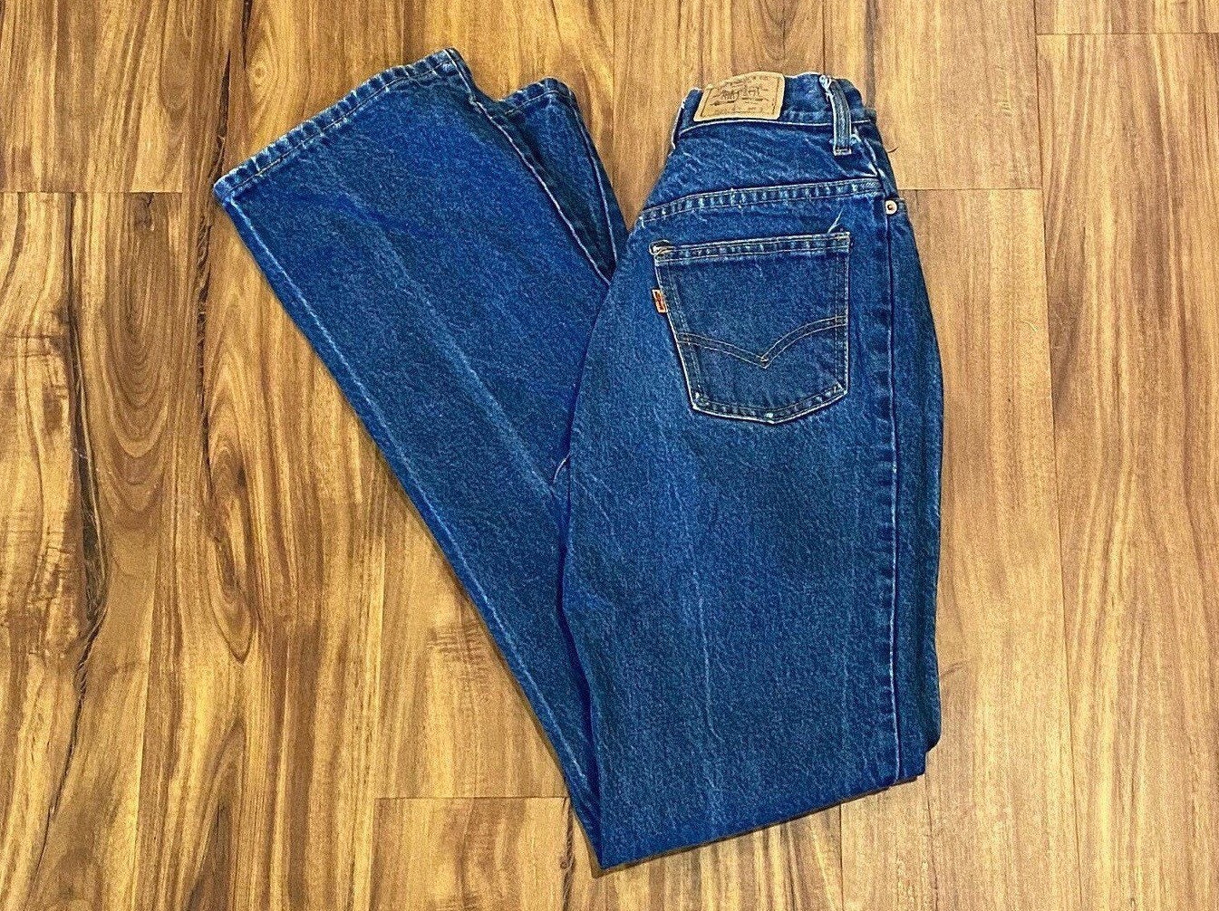 Vintage Levi Orange Tab Jeans High Waist Blue Jeans 22 | Etsy
