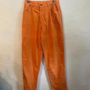 Vintage Orange Women’s Pants, Rifle High Waist Pants, Cotton Pants, Size 31x34