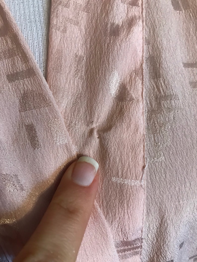 Light Pink Blush Robe Size Medium or Large Vintage Peach Robe Long Robe Retro Robe