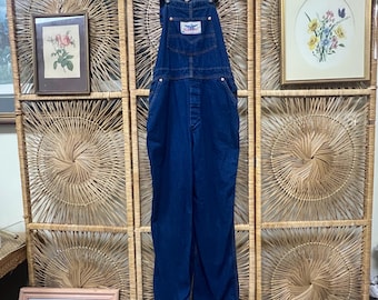 Vintage 60s Classic Jelt Lee Unisex Jean Overalls Dark Wash
