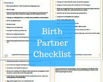 Birth Partner Checklist