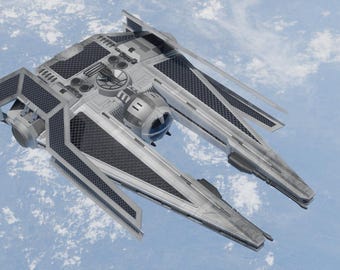 Maqueta de caza estelar TIE Vigilante – Micro Galaxy, miniatura de Ala-X, maqueta de escritorio de 15 cm