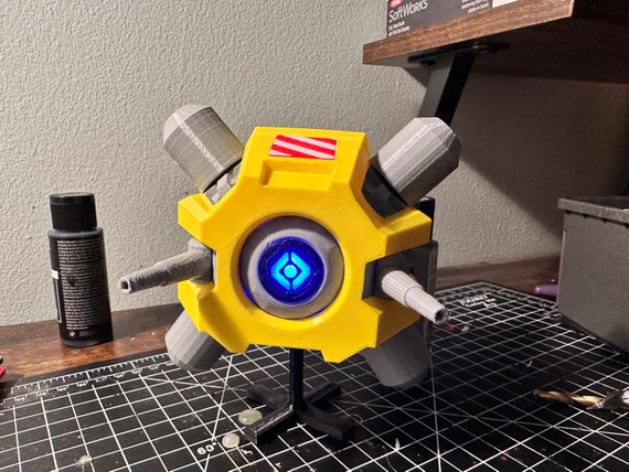 Destiny Ghost Shell: 3D Printed Cosplay Replica With Display Stand