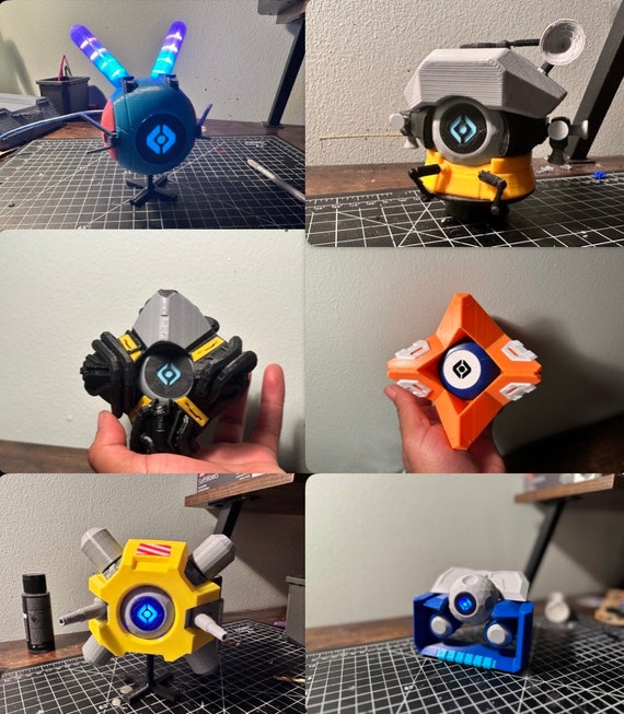 Destiny Ghost Shell: 3D Printed Cosplay Replica With Display Stand