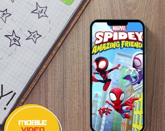 Spidey Birthday Invitation Video, Digital Kids Party Invite Template, spidey amazing friends Invite