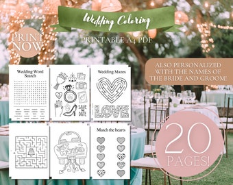 Wedding activity - Printable - Instant download - Kids Wedding Activity Book - Kids Wedding activity personalized!