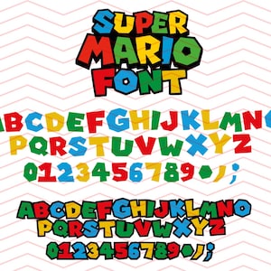 Mario Number Vector Super Mario Bros Vector Pack, Mario Cut Files, Mario Clipart, Super ...