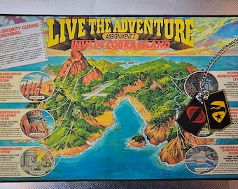 Gi Joe Assignment Invade Cobra Island Custom Made Cloth Map