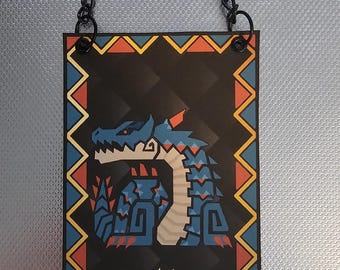 Monster Hunter Wilds Lagiacrus Custom Made Mini Cloth Banner