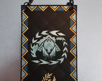 Monster Hunter Wilds Guaardian Arkveld Custom Made Mini Cloth Banner