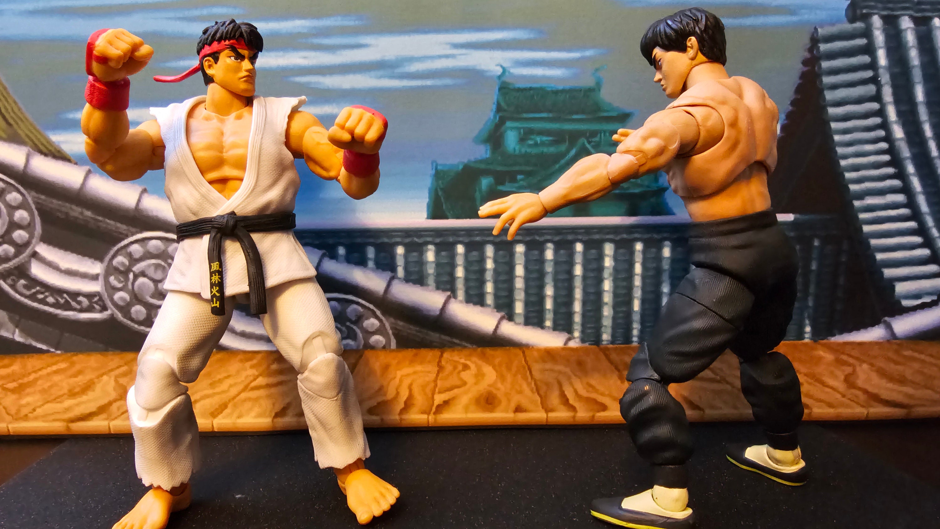 Street Fighter 2 Turbo Ryu's Stage Suzaka Castle Figure Scale