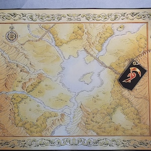 Suikoden Maßgeschneiderte Landkarte von Scarlet Moon Empire