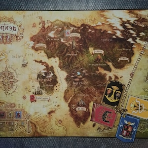 Mapa de tecido personalizado de Final Fantasy XIV de Eorzea