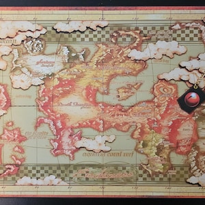 Legend Of The Dragoon Custom Made Cloth Map of Endiness 15 1/2 x 10 1/2 Inch