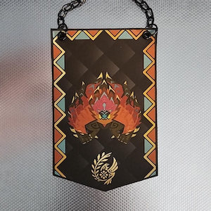 Monster Hunter Wilds Ajarakan Custom Made Mini Cloth Banner