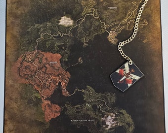 Dragon Dogma's 2 Map Of the Vermund and Battahl Custom Made Cloth Map