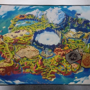 Pokemon Scarlet und Violet Paldea Region Stoffkarte