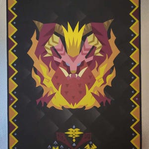 Monster Hunter Elder Dragon Teostra Custom Made Cloth Banner