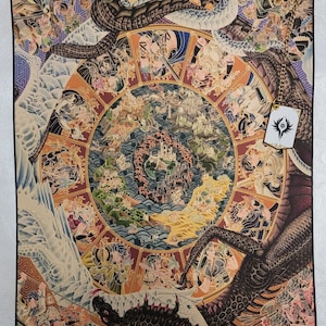 Carte en tissu Fire Emblem Engage et roue des personnages (grande)