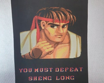Street Fighter 2  Ryu's Win Quote Figure Scale Backdrop
