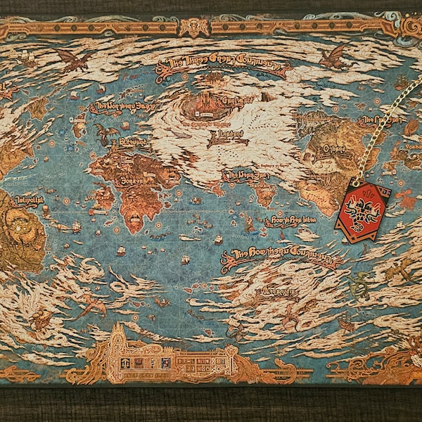 Final Fantasy XIV Dawntrail Custom Cloth Map of Hydaelyn(Largest)