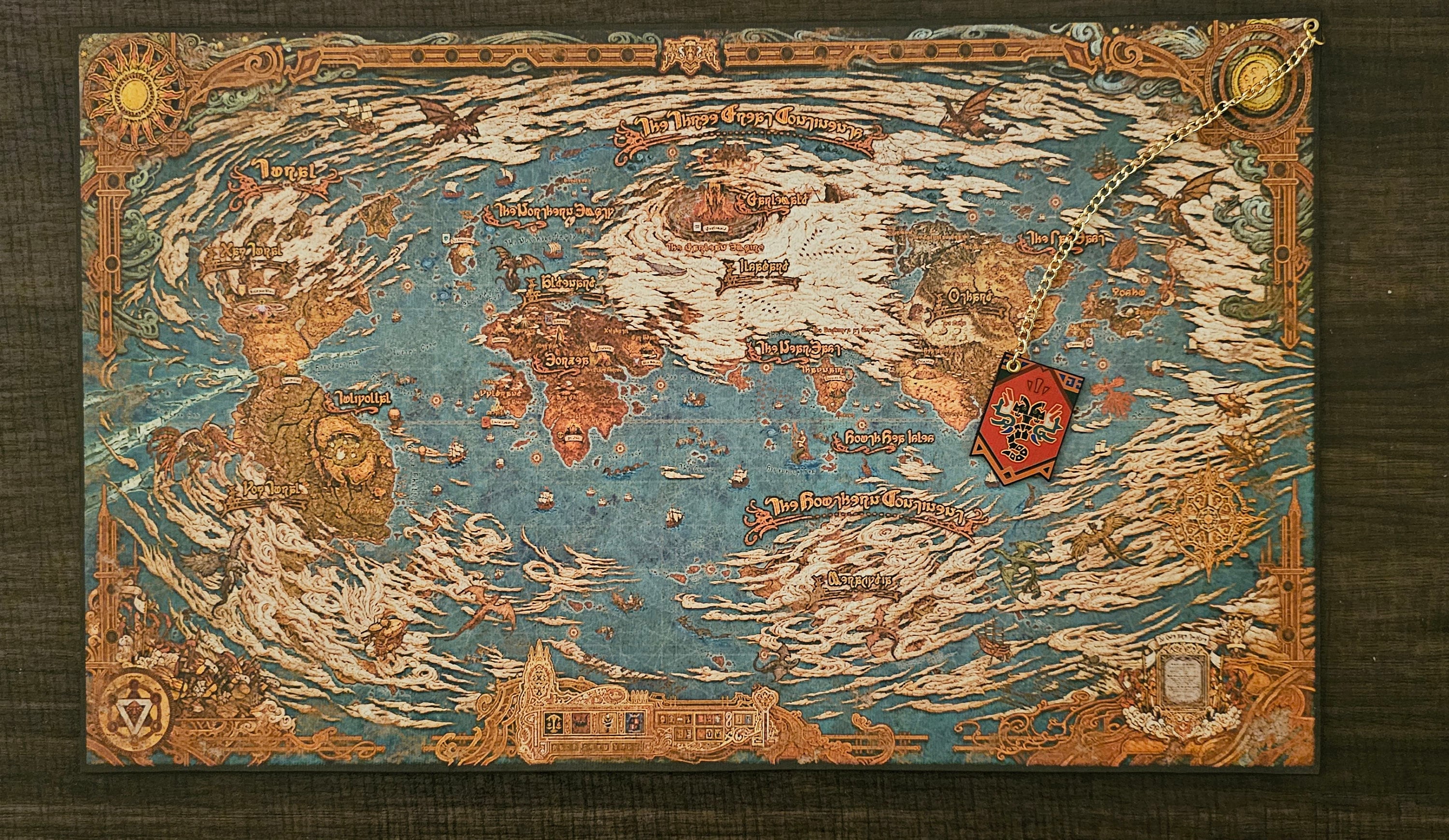 Final Fantasy XIV Dawntrail Custom Cloth Map of Hydaelyn