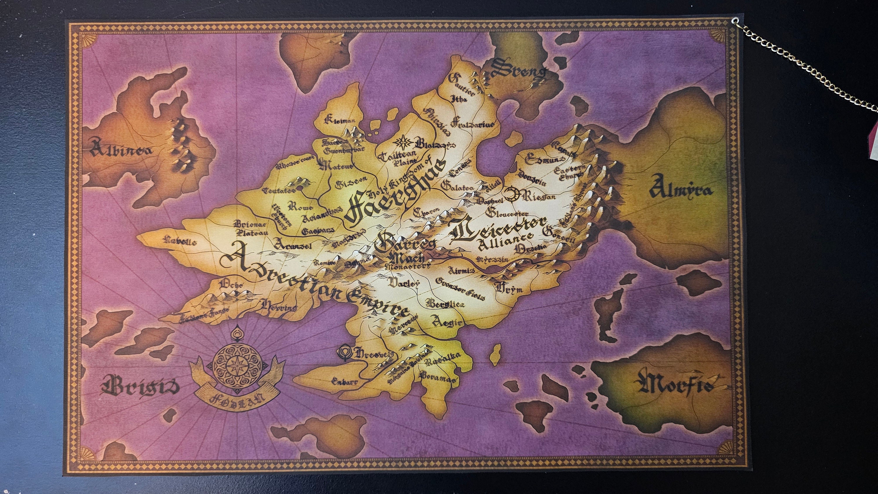 Fire Emblem Three Houses Fodlan Cloth Map(larger Scale) - Etsy