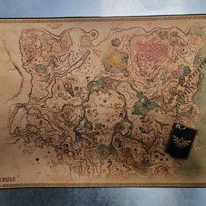 The Legend of Zelda Breath of The Wild Tears Of The Kingdom aangepaste stoffenkaart
