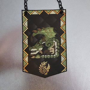 Monster Hunter Wilds Rathian Custom Made Mini Cloth Banner