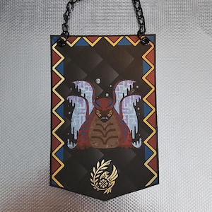 Monster Hunter Wilds Uth Duna Custom Made Mini Cloth Banner