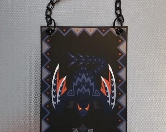 Monster Hunter Nargacuga Custom Made Mini Cloth Banner