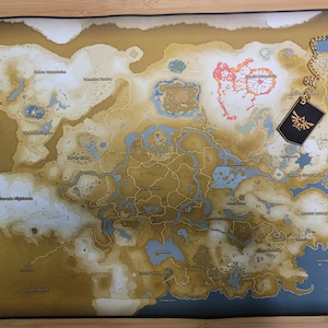 Mapa de tela personalizado de The Legend of Zelda: Tears of the Kingdom (tamaño grande)